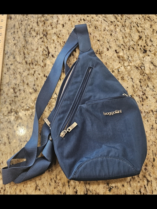Baggallini Handbags - Baggallini Navy Crossbody Sling Bag for Men